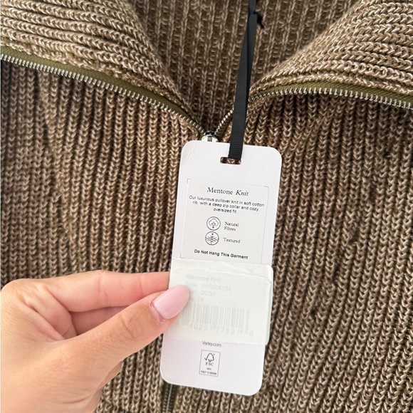 VARLEY NWT Mentone Half Zip Pullover in Dark Green Speckle 1X - Picture 10 of 12